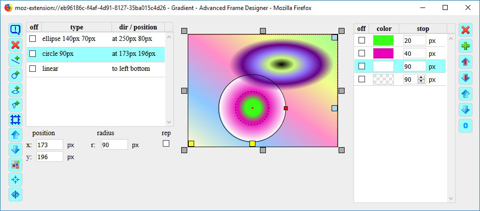 dialog gradient with colorstop